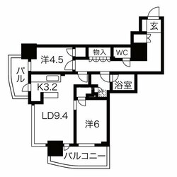 ローレルタワー堺筋本町の物件間取画像